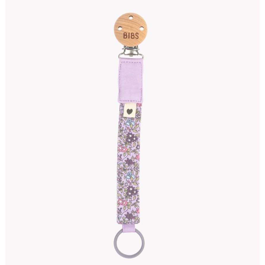 BIBS x LIBERTY Pacifier Clip - Chamomile Lawn Violet Sky Pacifier Clips &amp; Holders BIBS USA Chamomile Lawn - Violet Sky