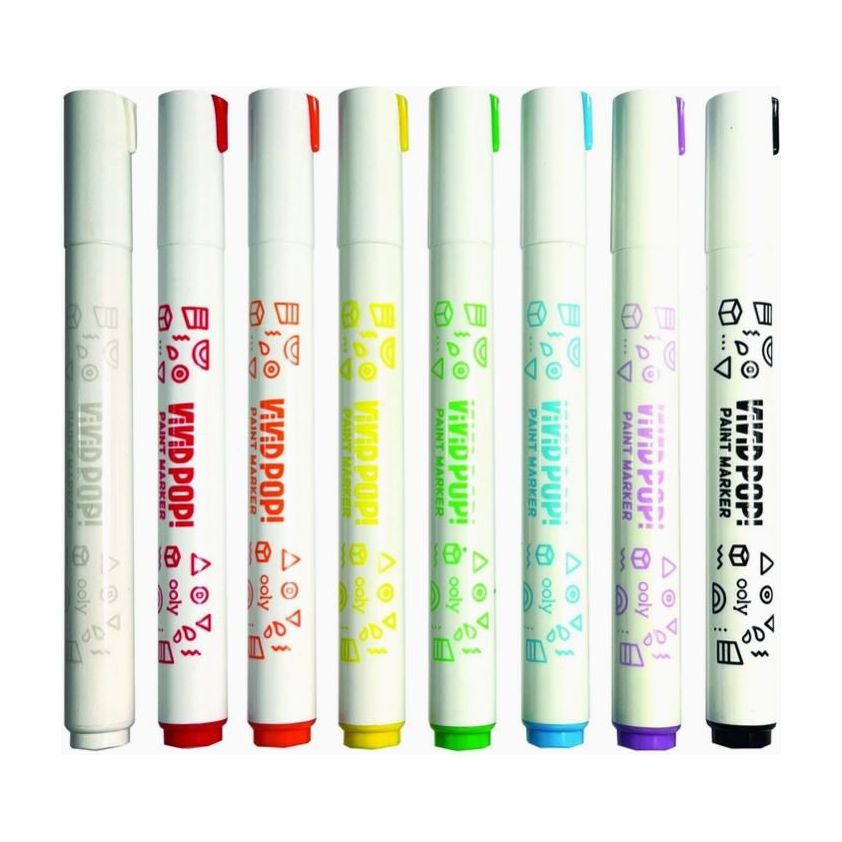 Ooly Vivid Pop! Water Based Paint Markers - 8 Colors Markers Ooly   