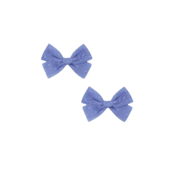 Lou Lou &amp; Company Tulle Bow Clips - Pigtail Set Hair clip Lou Lou &amp; Company Periwinkle  