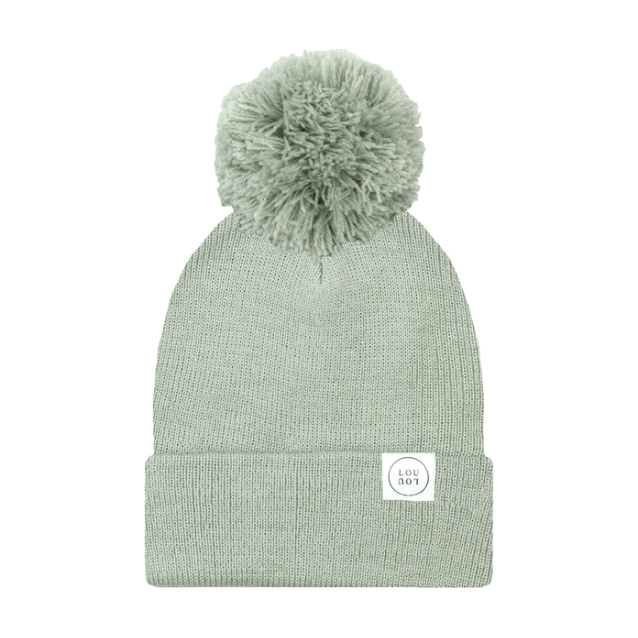 Lou Lou &amp; Company Beanie With Pom hat Lou Lou &amp; Company Pewter  