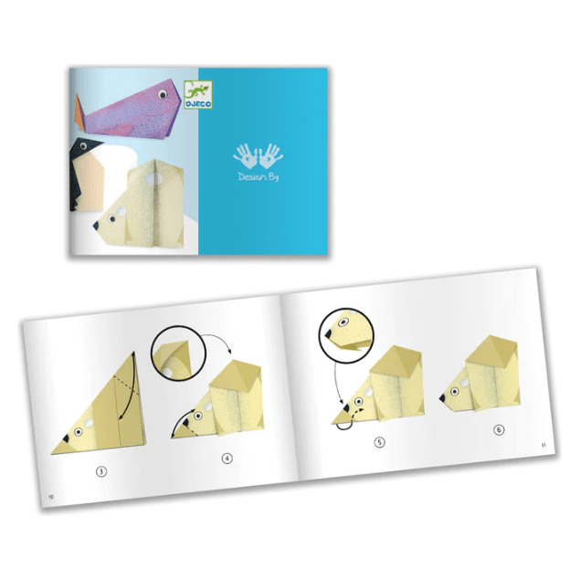 Djeco Polar Animals Origami Paper Craft Kit Art &amp; Craft Djeco