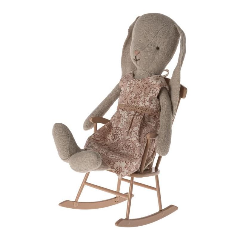 Maileg Rocking Chair, Miniature - Dark Powder Miniature Dollhouse Furniture Maileg