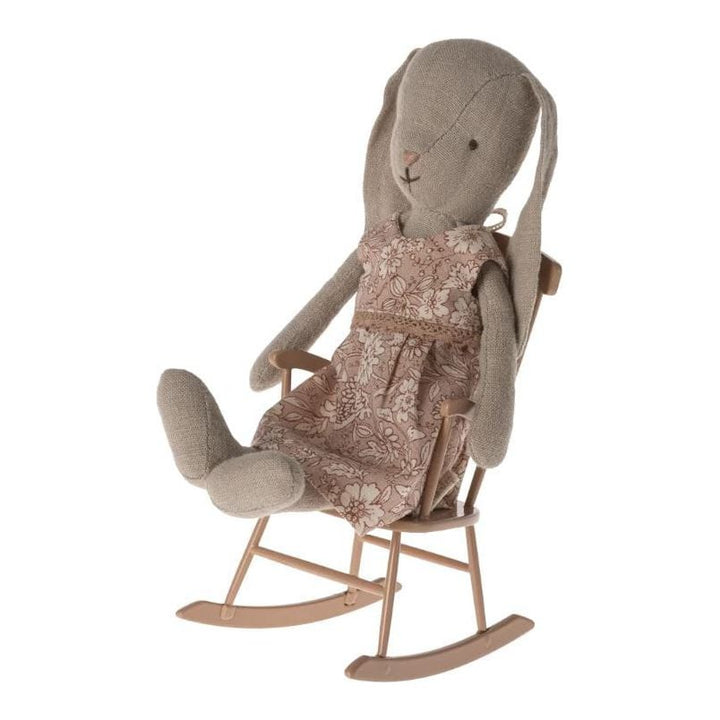 Maileg Rocking Chair, Miniature - Dark Powder Miniature Dollhouse Furniture Maileg