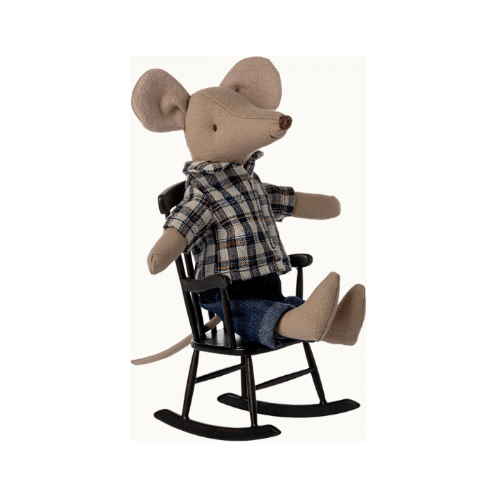 Maileg Rocking Chair. Mouse- Anthracite Mouse House furniture Maileg