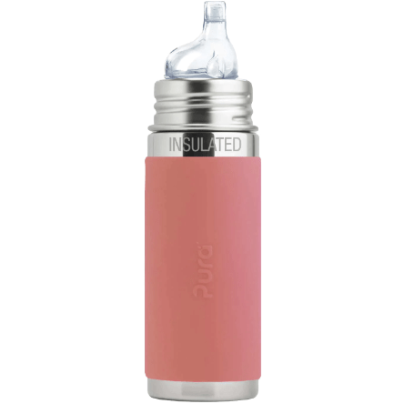 Pura Insulated Sippy Cup w/ Sleeve Bottles &amp; Sippies Pura Stainless Rose
