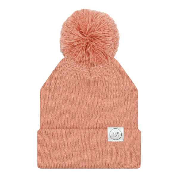 Lou Lou &amp; Company Beanie With Pom hat Lou Lou &amp; Company Salmon Pink  
