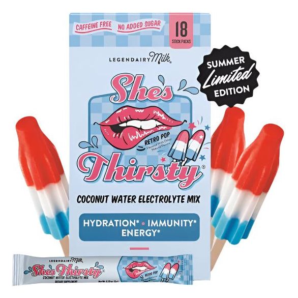 Legendairy Milk She’s Thirsty Coconut Water Electrolyte Mix - Retro Pop Supplements &amp; Remedies Legendairy Milk