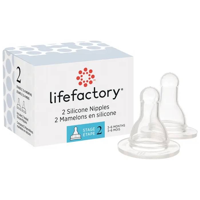 Lifefactory Bottle Nipples - 2 Pack Bottles &amp; Sippies Lifefactory Stage 2 (3-6 months)  
