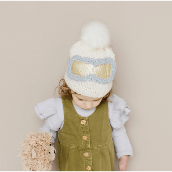 Blueberry Hill Ski Goggles Hat, Cream - Baby &amp; Kids Christmas Hat Baby &amp; Toddler Hats The Blueberry Hill   