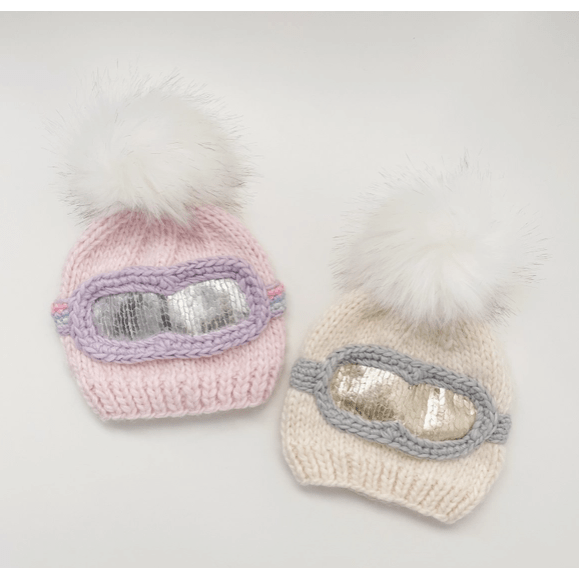 Blueberry Hill Ski Goggles Hat, Cream - Baby &amp; Kids Christmas Hat Baby &amp; Toddler Hats The Blueberry Hill