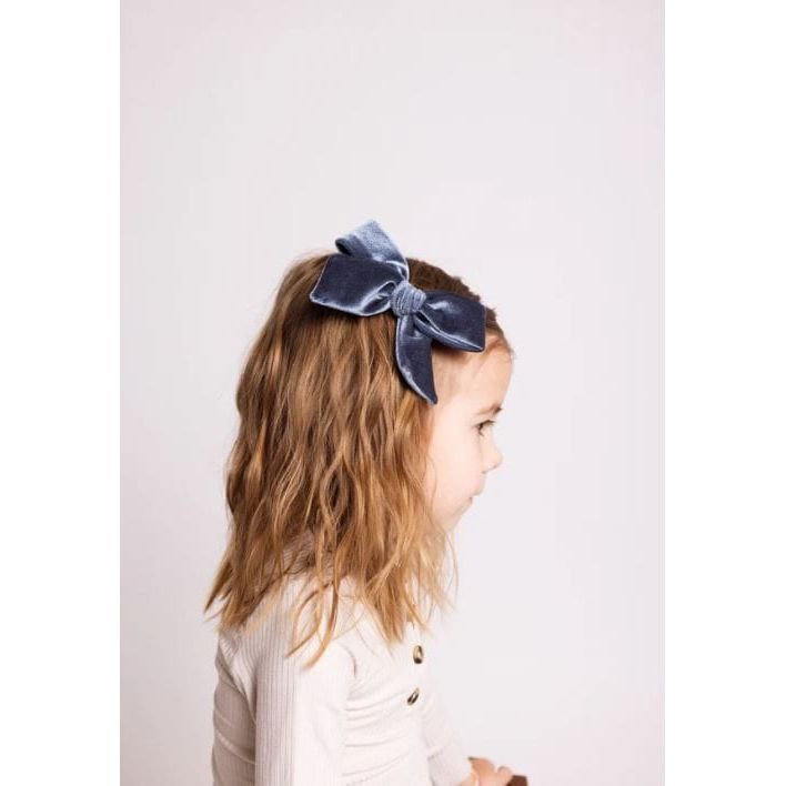 Lou Lou &amp; Company Velvet Bow Clip- Single Large Hair clip Lou Lou &amp; Company   