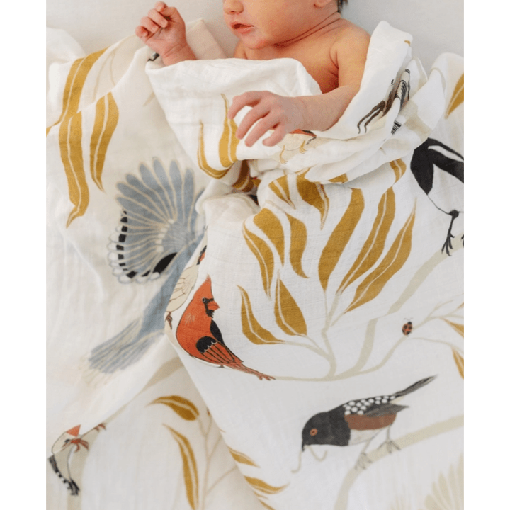 Clementine Kids For the Birds Swaddle Swaddles &amp; Blankets Clementine Kids   