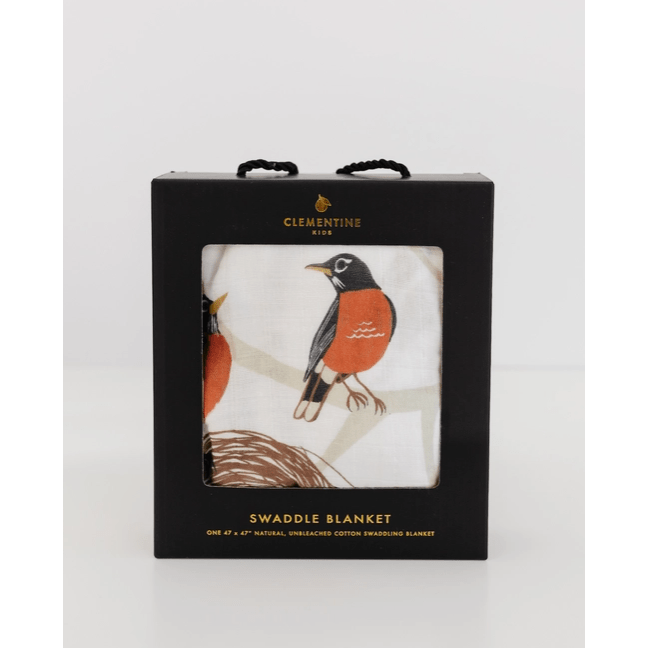 Clementine Kids For the Birds Swaddle Swaddles &amp; Blankets Clementine Kids   