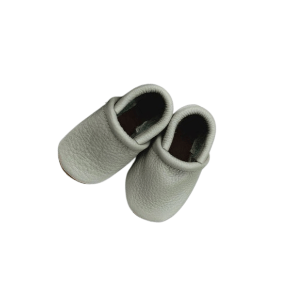 Starry Knight Spring Leather Moccasin Baby Booties- Tea Green Baby &amp; Toddler Shoes Starry Knight Designs