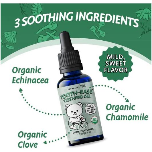 Legendairy Organic Baby Teething Gel Supplements &amp; Remedies Legendairy Milk   