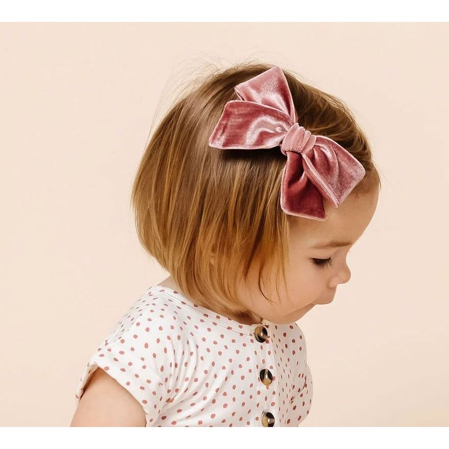 Lou Lou &amp; Company Velvet Bow Clip- Single Large Hair clip Lou Lou &amp; Company   