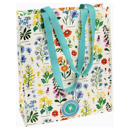 Reusable Gift bag, tissue &amp; ribbon Gift Wrap The Natural Baby Company Recycled Shopping Bag - Wild Flowers  