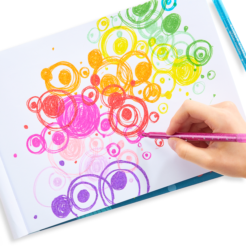 Ooly Rainbow Sparkle Glitter Markers: Set of 15 Markers Ooly   