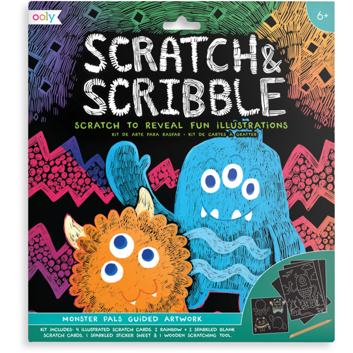 Ooly Scratch &amp; Scribble Art Kit- Monster Pals Art Kit Ooly   