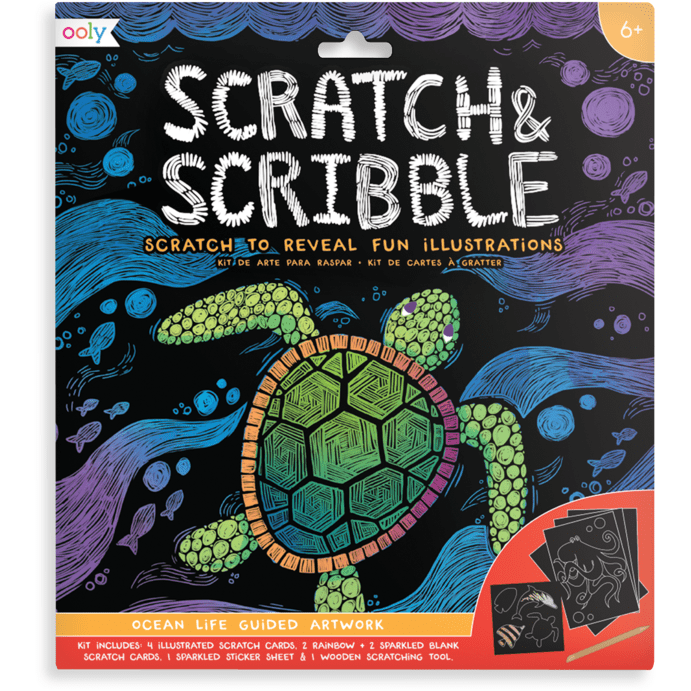 Ooly Scratch &amp; Scribble Art Kit- Ocean Life Art Kit Ooly   
