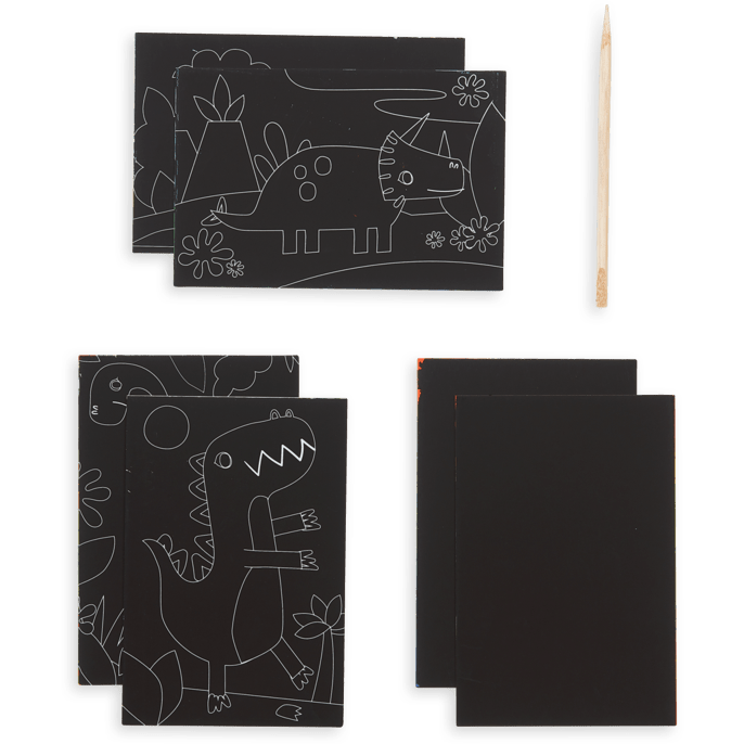 Ooly Mini Scratch &amp; Scribble Art Kit- Dino Days Art Kit Ooly   
