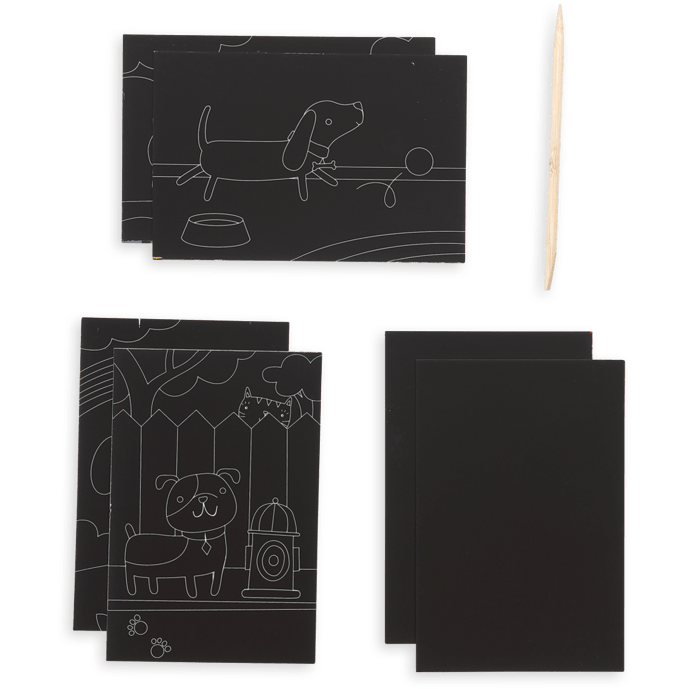 Ooly Mini Scratch &amp; Scribble Art Kit- Playful Pups Art Kit Ooly   