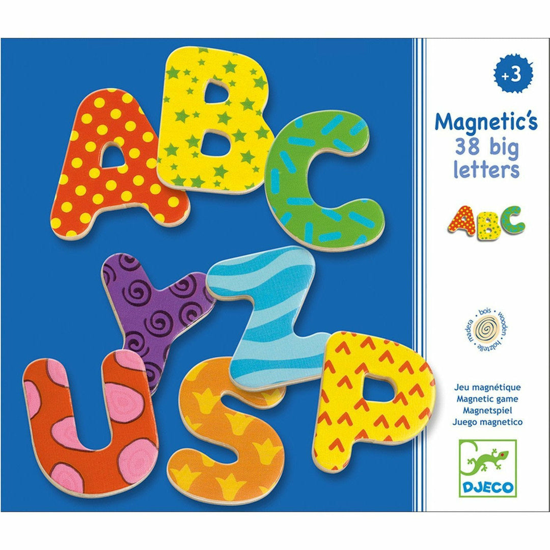 Djeco 38 Big Letters Magnetic Game Magnet Toys Djeco