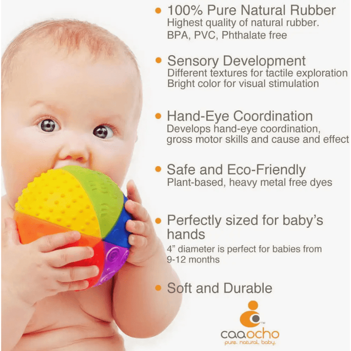 CaaOcho Natural Rainbow Sensory Ball 4" Baby Toys CaaOcho