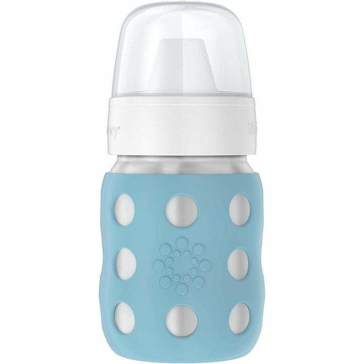 Lifefactory 8oz Stainless Steel Baby Bottle with Hard Sippy Spout Bottles &amp; Sippies Lifefactory Denim  