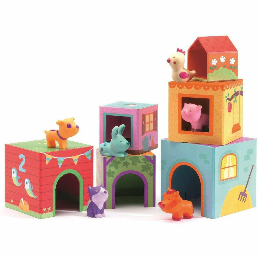 Djeco Blocks & Towers Topanifarm Sorting & Stacking Toys Djeco