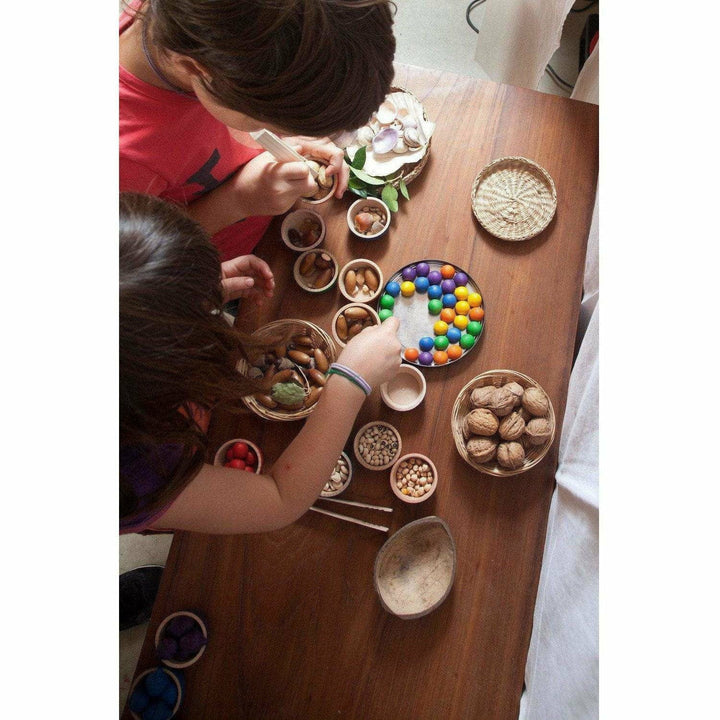 Grapat Bowls &amp; Marbles Sorting Game Wooden Toys Grapat   