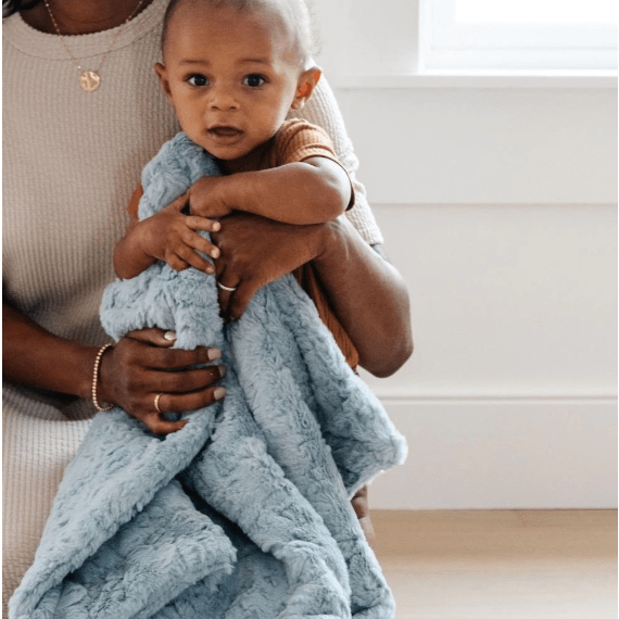 Saranoni Dream Receiving Blanket Swaddles &amp; Blankets Saranoni Heather Blue  