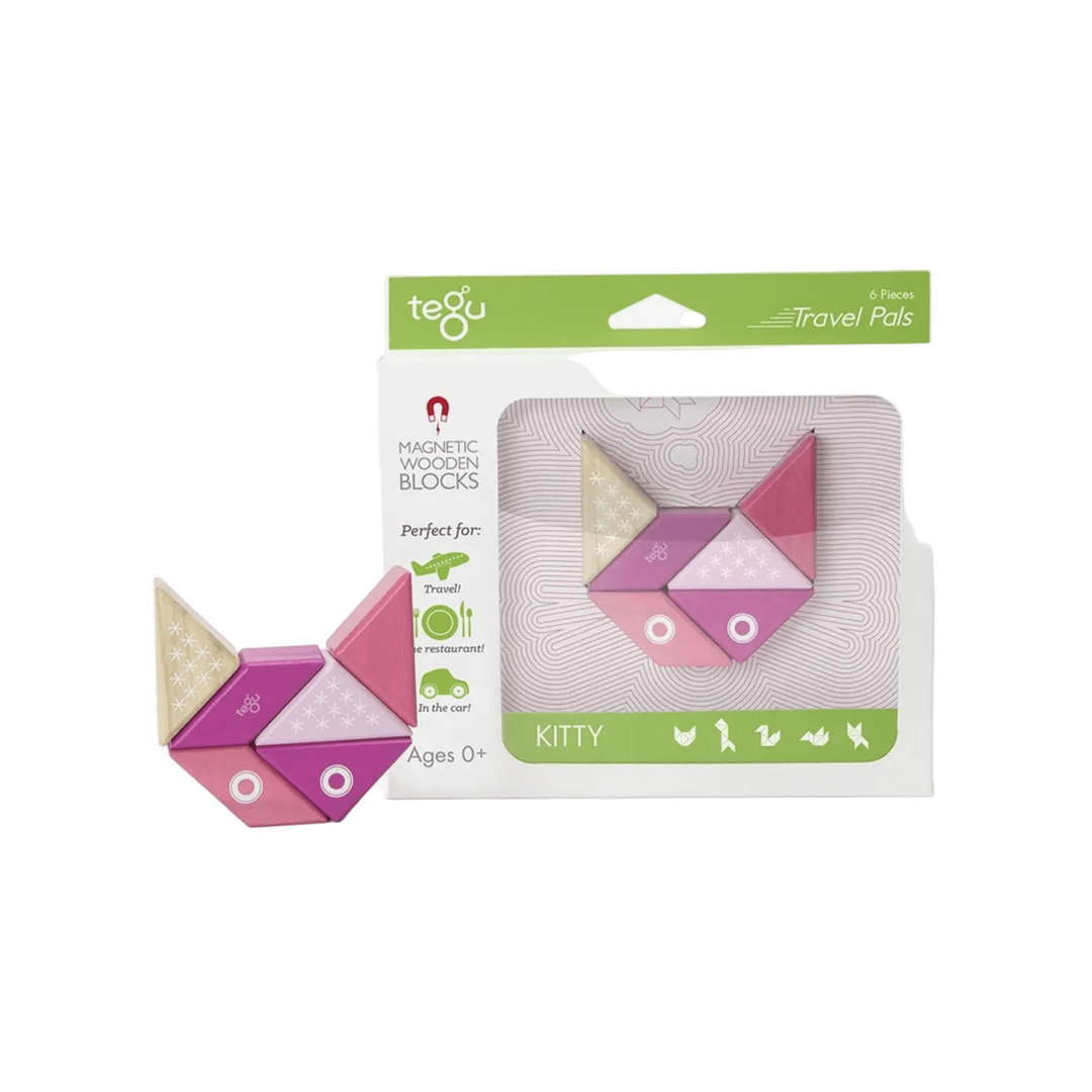 Tegu Travel Pals- Kitty Wooden Toys Tegu   