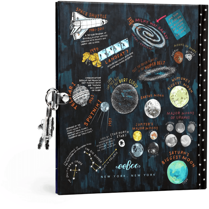 eeBoo Space Aventure Glow In The Dark Journal Journal eeBoo