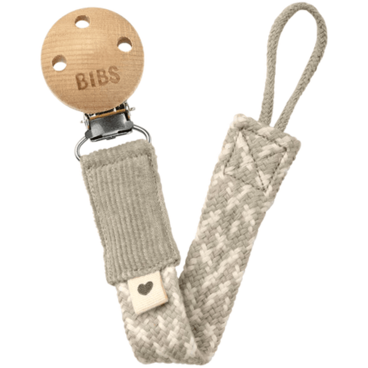 BIBS Braid Pacifier Clip Pacifier Clips &amp; Holders BIBS USA Sand/Ivory  