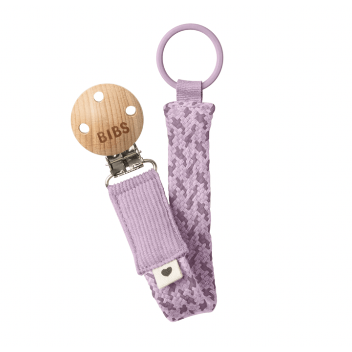 BIBS Braid Pacifier Clip Pacifier Clips &amp; Holders BIBS USA Violet Skye/Mauve  