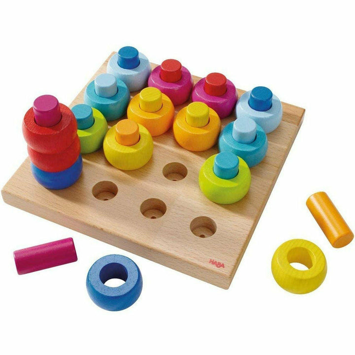 Haba Rainbow Whirls Pegging Game Puzzles &amp; Mazes Haba   