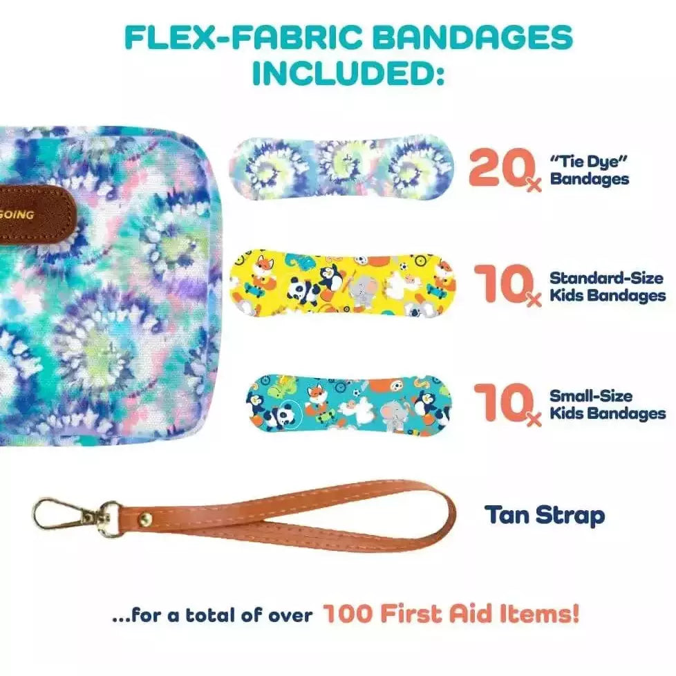 First Aid GoKit TieDye, 130 Pieces Sun &amp; Insect Protection Keep>Going First Aid