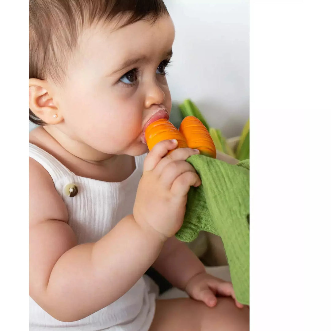 Oli &amp; Carol Cathy the Carrot Mini Doudou Teether Pacifiers and Teething Oli &amp; Carol   