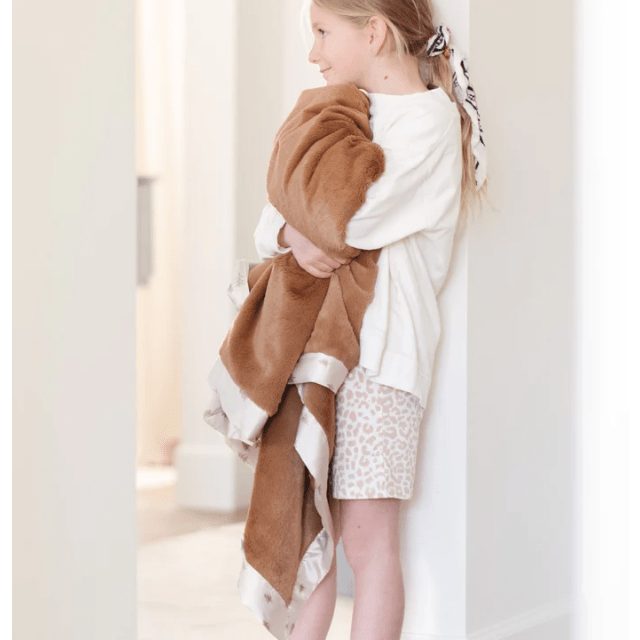 Saranoni Satin Border Receiving Blankets Swaddles &amp; Blankets Saranoni Cedar  