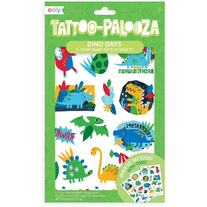 Ooly Tattoo Palooza Temporary Tattoo: Dino Days Dragons &amp; Dinos Ooly   