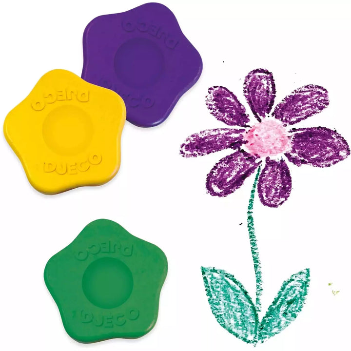 Djeco 12 Lightweight Flower Crayons for Little Hands Art &amp; Craft Djeco