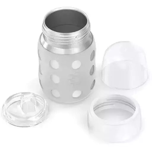 Lifefactory 8oz Stainless Steel Baby Bottle with Soft Silicone Sippy Spout Bottles &amp; Sippies Lifefactory   