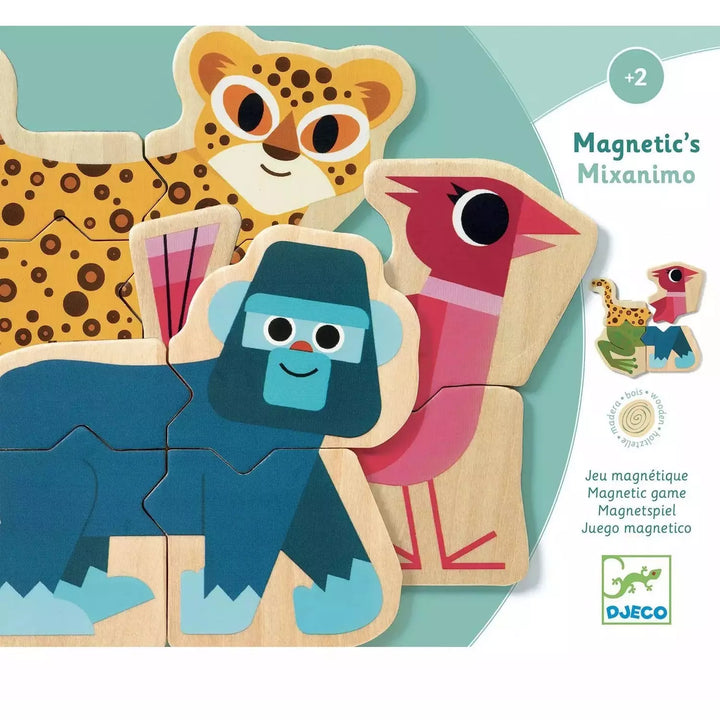 Djeco Wood Magnetics -Mixanimo Mix &amp; Match Animals Magnet Toys Djeco