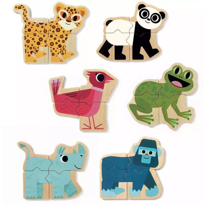 Djeco Wood Magnetics -Mixanimo Mix &amp; Match Animals Magnet Toys Djeco