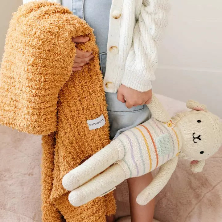 Saranoni Ribbed Bamboni Receiving Blankets Swaddles &amp; Blankets Saranoni Golden  