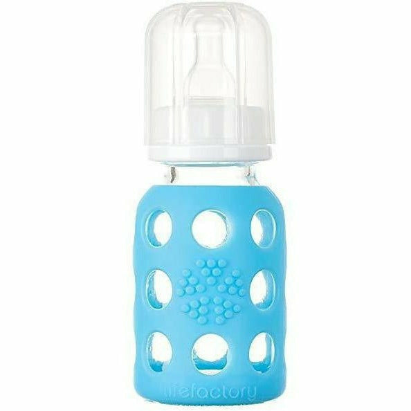 Lifefactory Glass Baby Bottles 4 oz. Bottles &amp; Sippies Lifefactory Sky Blue 4 oz 