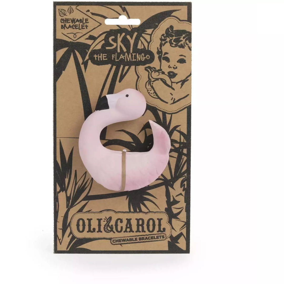 Oli &amp; Carol Sky the Flamingo Pacifiers and Teething Oli &amp; Carol   